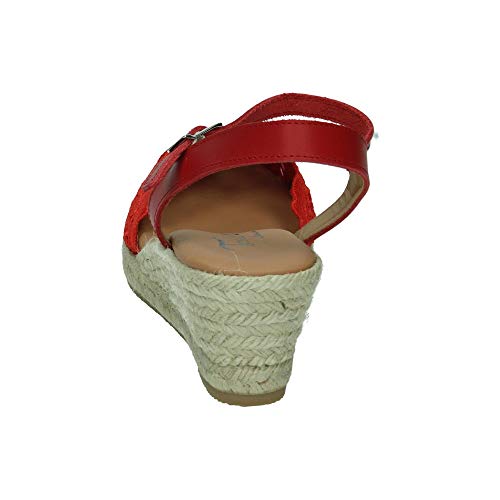 TORRES 5004 Zapatilla DE Encaje Mujer Alpargatas Rojo 38