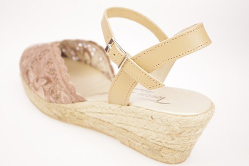 TORRES 5004 Zapatillas DE Encaje Mujer Alpargatas Camel 37
