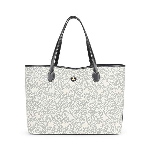 Tous Kaos Mini Lona, Bolso Totes para Mujer, Beige (Beige), 14x29x40 cm (W x H x L)