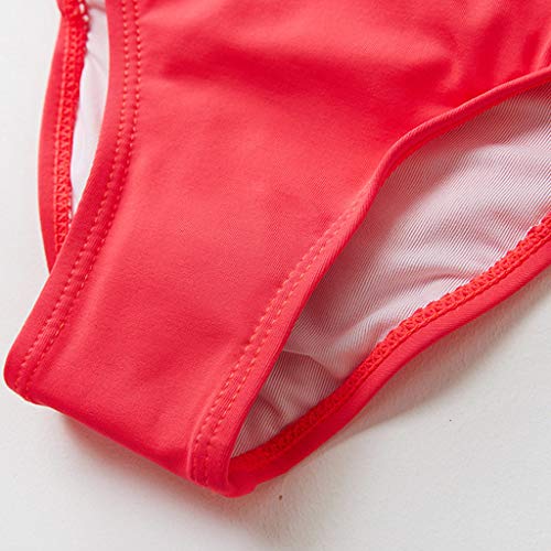 Traje de baño de Verano para niñas Traje de baño de Bikini Rojo Glamour + Shorts