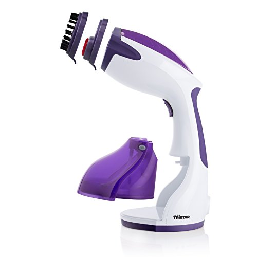 Tristar ST-8916 Vertical portátil, Salida de Vapor Continua de 20 g/min, 2 Cabezales de Cepillo, Plancha de Viaje y hogar, Mata Las bacterias y los ácaros del Polvo, 1200 W, Plástico, morado