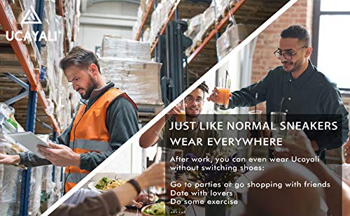 Ucayali Zapatos de Seguridad Mujer Trabajo Verano Zapatillas Trabajar Comodos Ligeros Transpirables Calzado de Seguridad Deportivo Punta de Acero(017 Rosa, 41 EU)