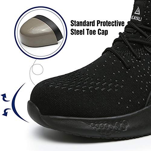 UCAYALI Zapatos de Seguridad Zapatillas de Trabajo para Hombre Mujer Negro Gr.40
