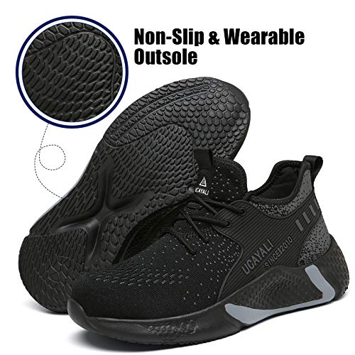 UCAYALI Zapatos de Seguridad Zapatillas de Trabajo para Hombre Mujer Negro Gr.44