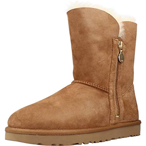 UGG Bailey Zip Short, Classic Boot Mujer, Chestnut, 38 EU