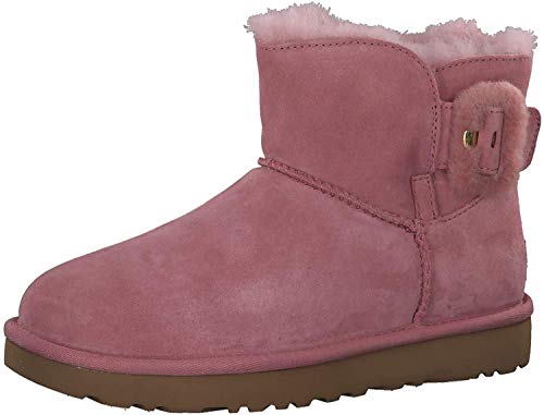 UGG - Botas Mini Bailey Fluff Buckle- Pink Dawn, Tamaño:38 EU
