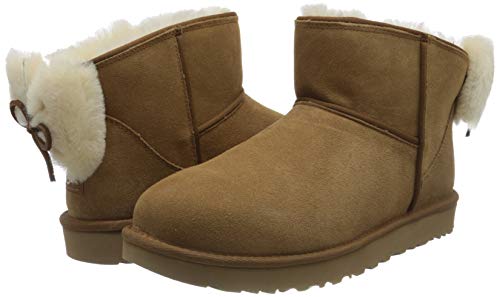 UGG Classic Mini Bow, Botas clásicas Mujer, Chestnut, 38 EU