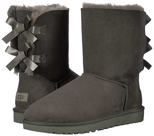 UGG Female Bailey Bow II Classic Boot, Grey, 36 EU