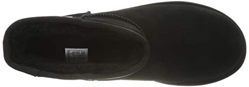 UGG Female Classic Mini UGG Rubber Logo Classic Boot, Black, 3 (UK)
