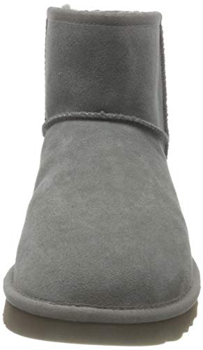 UGG Female Classic Mini UGG Rubber Logo Classic Boot, Grey, 8 (UK)