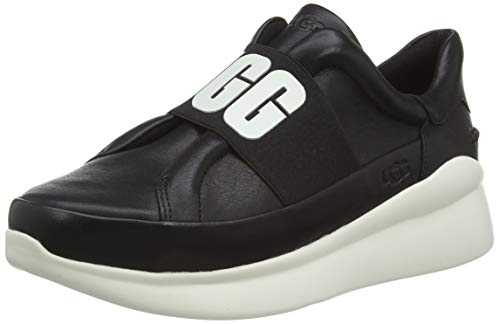 UGG Female Libu Logo Shoe, Black, 6 (UK)