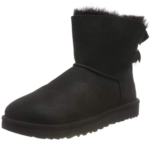 UGG Female Mini Bailey Bow II Classic Boot, Black, 41 EU