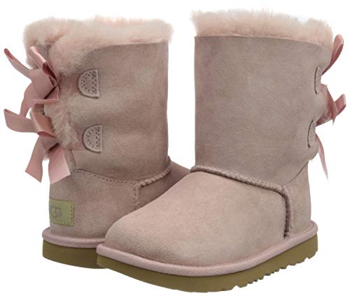 UGG Kid's Female Bailey Bow II Classic Boot, Pink Crystal, 11 (UK)
