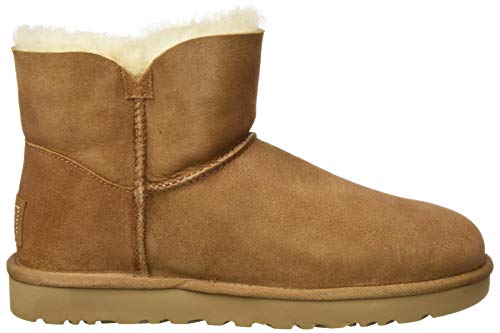 UGG Mini Bailey Button Bling, Botas Mujer, Marrón (Chestnut Gold), 42 EU