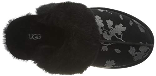 UGG Scuffette II Floral Foil, Pantuflas Mujer, Black, 41 EU