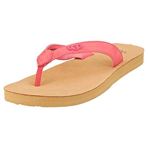 UGG Tawney Logo, Sandalia Mujer, Nubuck de Sorbete de Fresa, 36 EU