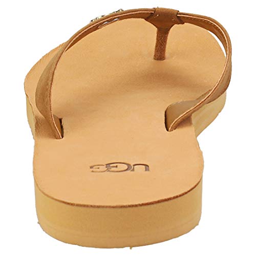 UGG W Tawney Logo, Sandalia Mujer, Nubuck de castaño, 42 EU
