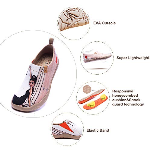 UIN Mocasín para Mujer Zapatillas de Deporte Ligeras sin Cordones Mocasines de conducción Mocasín Zapatillas Zapatos de Viaje cómodos