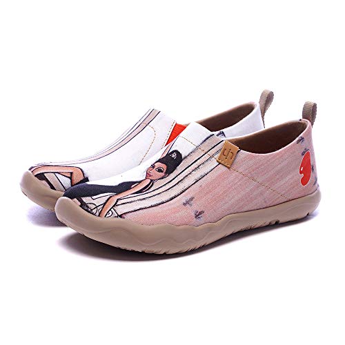 UIN Mocasín para Mujer Zapatillas de Deporte Ligeras sin Cordones Mocasines de conducción Mocasín Zapatillas Zapatos de Viaje cómodos