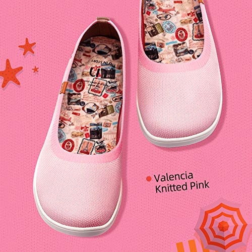 UIN Zapatillas de Ballet para Mujer Lindas Casual Fancy Knit Comfort Soft Zapatos Valencia(38)