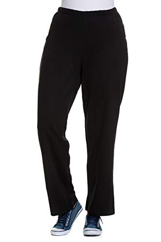 Ulla Popken Jogginghose, Pantalones para Mujer, Negro (Schwarz 10), 58/60 EU