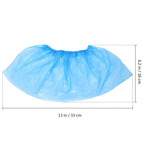 ULTECHNOVO 100 Piezas de Calzado Desechable Cubre Botines Antipolvo Protector de Cubierta Piso Alfombra Limpieza Cubrezapatos para Hogar Hospital Lugar de Trabajo Período Especial (Azul)