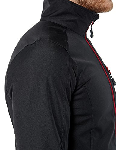 Ultrasport Hannes Softshell Chaqueta Ligera, Hombre, Negro/Rojo, S
