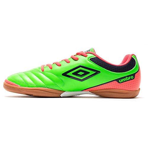 Umbro Futsal Attak IC, Zapatilla de fútbol Sala, Green-Orange-Navy, Talla 8.5 US (42 EU)