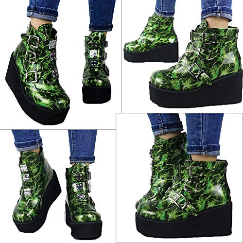 UMore Botines Chelsea para Mujer Botas Cortas al Tobillo Mujer Botas para Mujer, Botas Altas con Plataforma Motocicleta Botas para Mujer