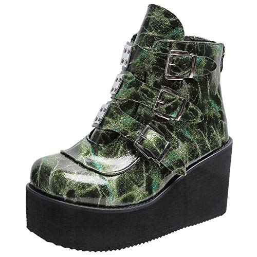 UMore Botines Chelsea para Mujer Botas Cortas al Tobillo Mujer Botas para Mujer, Botas Altas con Plataforma Motocicleta Botas para Mujer