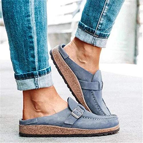 UMore Zapatillas de Casa Mujer Hombre Zuecos de fieltro para mujer Zuecos de Algodón Comodas Transpirable Casual Pantuflas Exterior y Interior