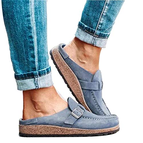 UMore Zapatillas de Casa Mujer Hombre Zuecos de fieltro para mujer Zuecos de Algodón Comodas Transpirable Casual Pantuflas Exterior y Interior