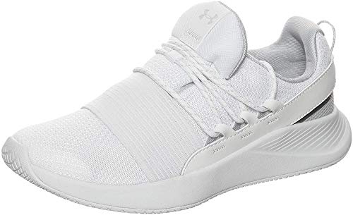 Under Armour 3022584-100-7 M US, Charged Breathe Tenis de Encaje para Mujer, Gris Halo, 37 EU, Blanco 100 Blanco, 38
