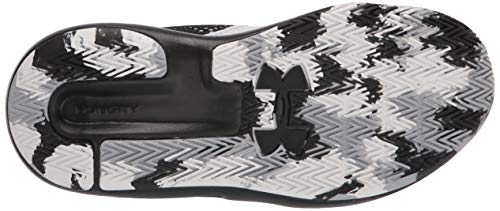 Under Armour Grade School Lockdown 5, Zapatillas de Baloncesto Unisex Adulto, Blanco Negro Blanco 100, 37.5 EU