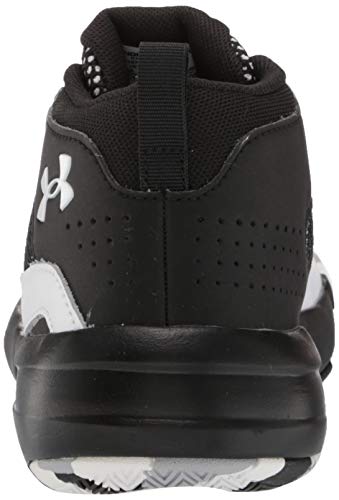 Under Armour Grade School Lockdown 5, Zapatillas de Baloncesto Unisex Adulto, Blanco Negro Blanco 100, 37.5 EU