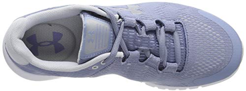 Under Armour Micro G Pursuit, Zapatillas para Correr de Carretera Mujer, Lavado Azul Blanco Metálico Plata 402, 40.5 EU