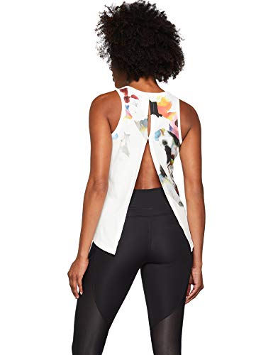 Under Armour Run Tie Back Tank Tanque, Mujer, Blanco (Onyx White/Onyx White/Reflective 112), M
