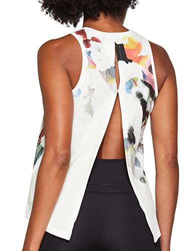 Under Armour Run Tie Back Tank Tanque, Mujer, Blanco (Onyx White/Onyx White/Reflective 112), M