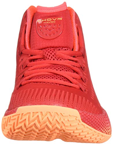 Under Armour UA HOVR Havoc 2, Zapatos de Baloncesto para Hombre, Rojo (Red/Glow Orange/Black (600) 600), 38 EU
