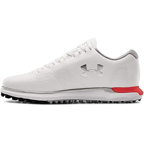 Under Armour UA W HOVR Fade SL, Zapatos de Golf para Mujer, Blanco/Naranja/Plateado metálico