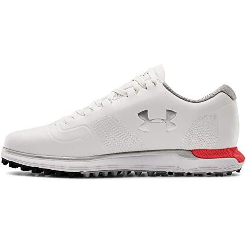 Under Armour UA W HOVR Fade SL, Zapatos de Golf para Mujer, Blanco/Naranja/Plateado metálico