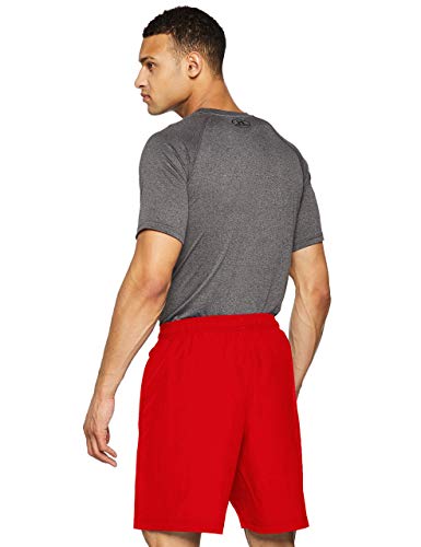 Under Armour Woven Graphic Wordmark Shorts Pantalones de hombre, pantalón corto ultraligero y transpirable, cómodo y ancho pantalón de deporte, Red/Black (600), XL