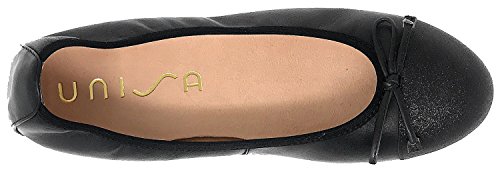 Unisa Auto_18_RI Negro, Bailarinas-Manoletinas para Mujer, 39