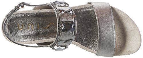 Unisa BESAR_LMT, Sandalias con Cuña Mujer, Gris (Steel), 39 EU
