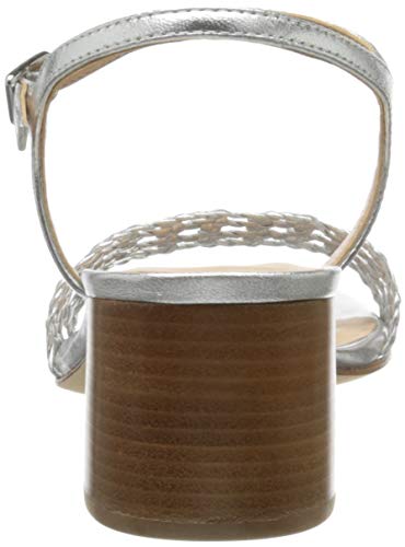 Unisa Gita_lmt, Sandalias con Punta Abierta Mujer, Plateado (Silver Silver), 39 EU