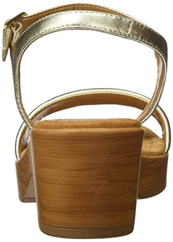 Unisa Irita_20_lmt, Sandalias con Plataforma Mujer, Dorado (Platino Platino), 39 EU