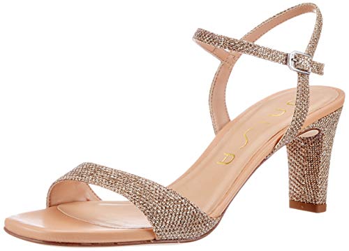 Unisa Mechi_ev_na, Sandalias con Punta Abierta Mujer, Dorado (Mumm Mumm), 39 EU