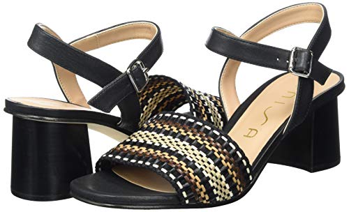 Unisa Molla_sty, Sandalias con Punta Abierta Mujer, Negro (Black Black), 39 EU