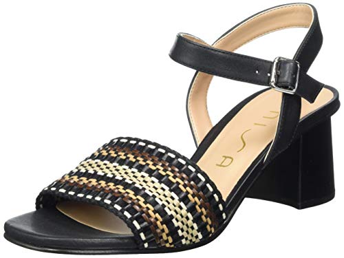 Unisa Molla_sty, Sandalias con Punta Abierta Mujer, Negro (Black Black), 39 EU