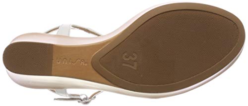 Unisa Rita_19_na, Sandalia con Pulsera para Mujer, Blanco (White White), 41 EU